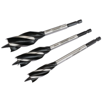 Draper AB4F/B Draper Expert 4 Fluted Auger Bit Set, 165mm (3 Piece) - Code: 54634 - Pack Qty 1