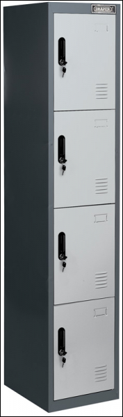 DRAPER 4 Door Locker - 380 x 450 x 1800mm - Pack Qty 1 - Code: 54811