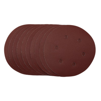 Draper SDHAL150 Sanding Discs, 150mm, Hook & Loop, 240 Grit, (Pack of 10) - Code: 54991 - Pack Qty 1