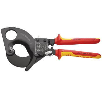 Draper 95 36 280 KNIPEX 95 36 280 VDE Heavy Duty Cable Cutter, Ratchet Action, 280mm - Code: 55015 - Pack Qty 1