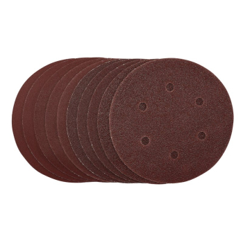 Draper SDHAL150 Sanding Discs, 150mm, Hook & Loop, Assorted Grit, (Pack of 10) - Code: 55069 - Pack Qty 1