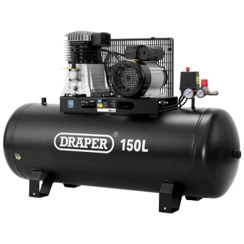 Draper DA150/369S 150L Belt-Driven Air Compressor without wheels, 2.2kW/3hp  - Code: 55304 - Pack Qty 1