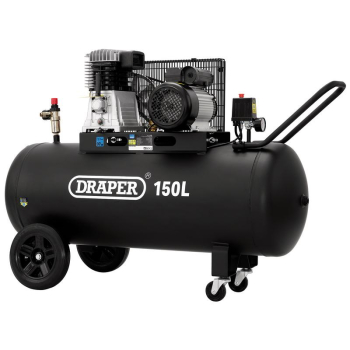 Draper DA150/369M 150L Belt-Driven Air Compressor, 2.2kW/3hp - Code: 55305 - Pack Qty 1