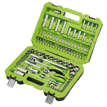 Draper TKD100M Metric Socket Set, 1/4” and 1/2” Sq. Dr. (100 Piece) - Code: 55318 - Pack Qty 1