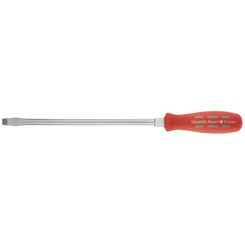 Draper 870 Plain Slot Flared Tip Long Pattern Mechanics Screwdriver, 9.5 x 250mm - Code: 55490 - Pack Qty 1