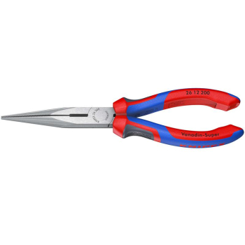 KNIPEX 26 12 200 SBE Long Nose Pliers with Heavy Duty Handles, 200mm - 26 12 200 SB - Code: 55580 - Pack Qty 1