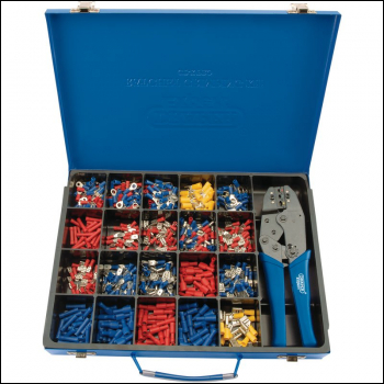 Draper CT-K/PRO Draper Expert Ratchet Crimping Tool And Terminal Kit, 220mm - Code: 56383 - Pack Qty 1
