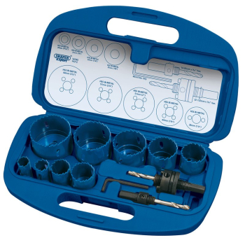 Draper HS/12 Holesaw Kit (12 Piece) - Discontinued - Code: 56385 - Pack Qty 1