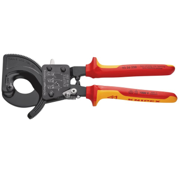 Draper 95 36 250 KNIPEX 95 36 250 VDE Heavy Duty Cable Cutter, Ratchet Action, 250mm - Code: 57677 - Pack Qty 1