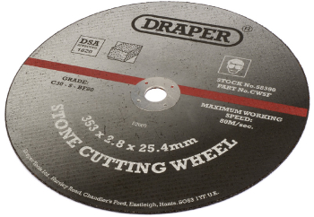 Draper CWSF CUT/WHEEL-STONE.353X2.8X25.4MM - Code: 58390 - Pack Qty 1