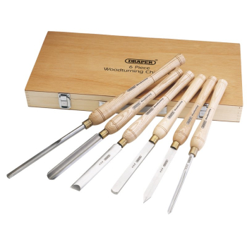 Draper AWL44 HSS Woodturning Chisel Set (6 Piece) - Code: 58697 - Pack Qty 1