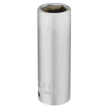 Draper 1455-T 12 Elora Deep Socket, 1/4 inch  Sq. Dr., 12mm - Code: 58732 - Pack Qty 1