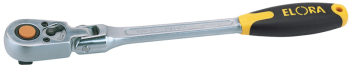 Draper 770-L1GF Elora Quick Release Soft Grip Reversible Ratchet with Flexible Head, 1/2 inch  Sq. Dr., 305mm - Code: 58750 - Pack Qty 1