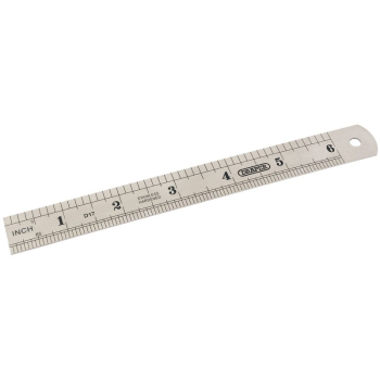 Draper D17 Steel Rule, 150mm/6 inch  - Code: 59633 - Pack Qty 1