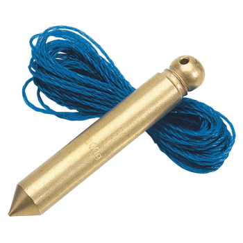 Draper 5188A Solid Brass Plumb Bob with Nylon Line, 100g, 5m - Code: 60698 - Pack Qty 1