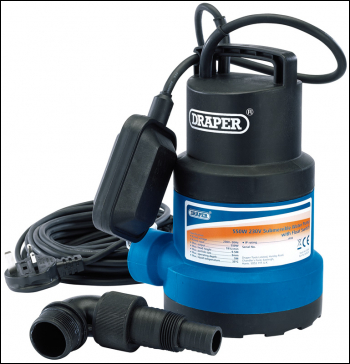 Draper SWP200 Submersible Clean Water Pump with Float Switch, 191L/min, 550W - Code: 61584 - Pack Qty 1