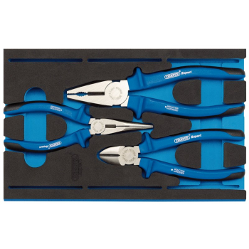 Draper IT-EVA6 Draper Expert Heavy Duty Plier Set in 1/4 Drawer EVA Insert Tray (3 Piece) - Code: 63262 - Pack Qty 1