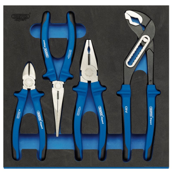 Draper IT-EVA7 Draper Expert Heavy Duty Plier Set in 1/2 Drawer EVA Insert Tray (4 Piece) - Code: 63263 - Pack Qty 1