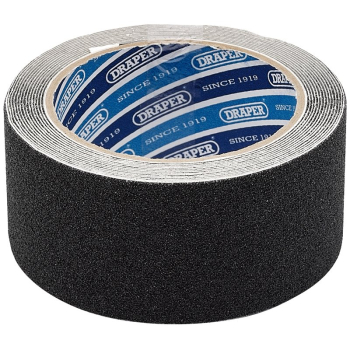 Draper TP-S/GRIP Heavy Duty Safety Grip Tape Roll, 3.7m x 50mm, Black - Code: 63384 - Pack Qty 1