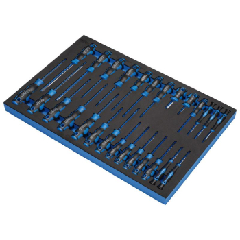 Draper 865/EVA3 Soft Grip Screwdriver Set in Full Drawer EVA Insert Tray (27 Piece) - Code: 63406 - Pack Qty 1