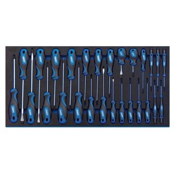 Draper IT-EVA17 Soft Grip Screwdriver Set in Full Drawer EVA Insert Tray (27 Piece) - Code: 63406 - Pack Qty 1