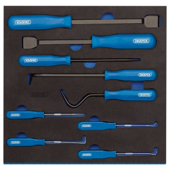 Draper IT-EVA25 Scraper, Hook and Pick Set in 1/2 Drawer EVA Insert Tray (9 Piece) - Code: 63500 - Pack Qty 1