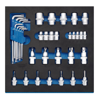 Draper IT-EVA28 Draper Expert  TX-STAR® Screwdriver Insert Bits and Keys in 1/2 Drawer EVA Insert Tray (35 Piece) - Code: 63512 - Pack Qty 1