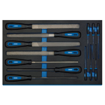 Draper IT-EVA29 Hand File Set in 3/4 Drawer EVA Insert Tray (13 Piece) - Code: 63513 - Pack Qty 1