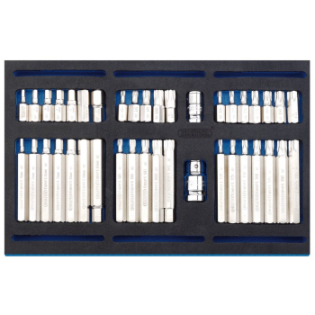 Draper IT-EVA32 Screwdriver Insert Bit Set in 1/4 Drawer EVA Insert Tray (40 Piece) - Code: 63515 - Pack Qty 1