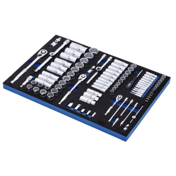 Draper Expert Socket Set in Full Plus Drawer EVA Insert Tray, 1/4 inch , 3/8 inch  & 1/2 inch  (96 Piece) - IT-EVA48B - Code: 63539 - Pack Qty 1