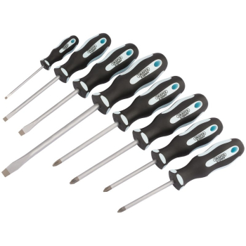 Draper 995/S8 Draper Expert Heavy Duty Soft Grip Screwdriver Set (8 Piece) - Code: 63589 - Pack Qty 1