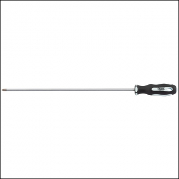 Draper 995CS Cross Slot Extra Long Reach Soft Grip Screwdriver, No.2 x 450mm - Code: 63594 - Pack Qty 1