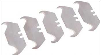 Draper TK200D Hooked Trimming Knife Blades (Pack of 5) - Code: 63757 - Pack Qty 1