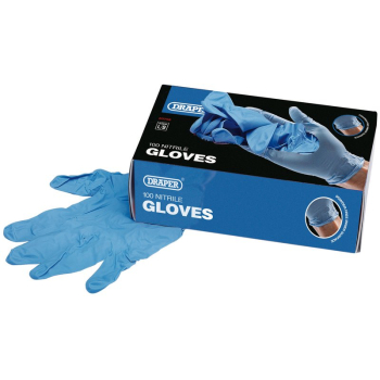 Draper NGSB-100L Nitrile Gloves, Large (Box of 100) - Code: 63758 - Pack Qty 1