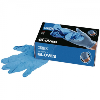 Draper NGSB-100L Nitrile Gloves, Large (Box of 100) - Code: 63758 - Pack Qty 1
