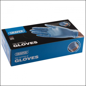Draper NGSB-100M Medium Nitrile Gloves (Box of 100) - Code: 63759 - Pack Qty 1