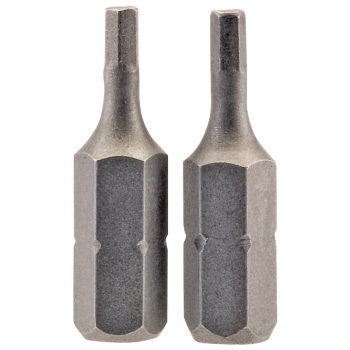 Draper 25HX/2/B Hexagonal Insert Bit, 2.5mm, 1/4 inch  Hex, 25mm Long (Pack of 2) - Code: 63961 - Pack Qty 1