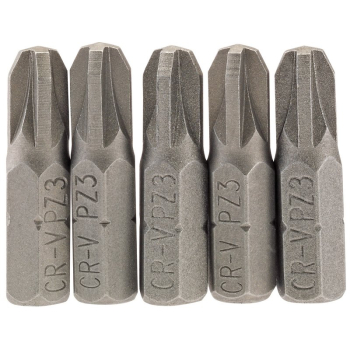 Draper 25PZ/5/B PZ Type Insert Bit, 1/4 inch  Hex, 25mm Long, No.3 (Pack of 5) - Code: 64016 - Pack Qty 1