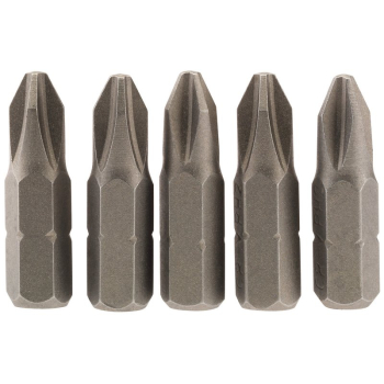 Draper 25CS/5/B Cross Slot Insert Bit, 1/4 inch  Hex, 25mm Long, No.2 (Pack of 5) - Code: 64018 - Pack Qty 1