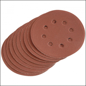 Draper SD5V Hook and Loop Sanding Discs, 125mm, 240 Grit (Pack of 10) - Code: 64040 - Pack Qty 1