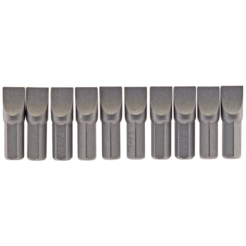 Draper 25PS/10/B Plain Slot Insert Bit, 8mm, 1/4 inch  Hex, 25mm Long (Pack of 10) - Code: 64046 - Pack Qty 1