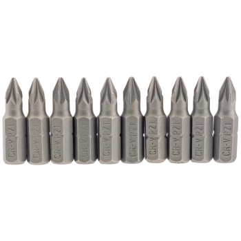 Draper 25PZ/10/B PZ Type Insert Bit, 1/4 inch  Hex, 25mm Long, No.1 (Pack of 10) - Code: 64047 - Pack Qty 1