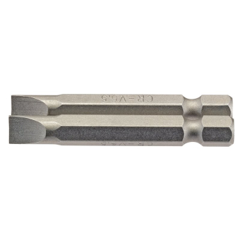 Draper 50PS/2/B Plain Slot Insert Bit, 6.5mm, 1/4 inch  Hex, 50mm Long (Pack of 2) - Code: 64103 - Pack Qty 1