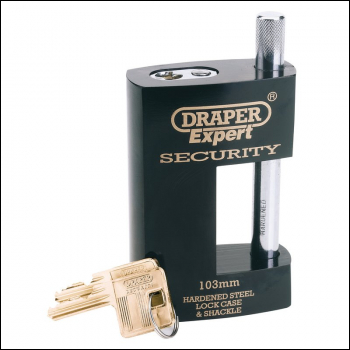 Draper 8314/103 Heavy Duty Close Shackle Padlock and 2 Keys, 103mm - Code: 64205 - Pack Qty 1