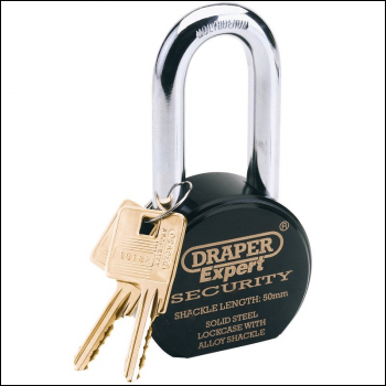 Draper 8315/6350L Heavy Duty Stainless Steel Padlock and 2 Keys, 63 x 50mm - Code: 64207 - Pack Qty 1