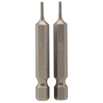 Draper 50HX/2/B Hexagonal Insert Bit, 1.5mm, 1/4 inch  Hex, 50mm Long (Pack of 2) - Code: 64243 - Pack Qty 1