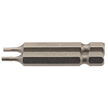 Draper 50HX/2/B Hexagonal Insert Bit, 2mm, 1/4 inch  Hex, 50mm Long (Pack of 2) - Code: 64244 - Pack Qty 1