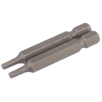 Draper 50HX/2/B Hexagonal Insert Bit, 3mm, 1/4 inch  Hex, 50mm Long (Pack of 2) - Code: 64253 - Pack Qty 1