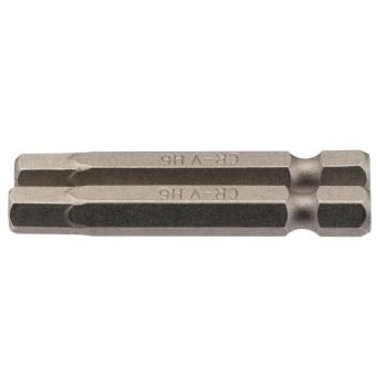 Draper 50HX/2/B Hexagonal Insert Bit, 6mm, 1/4 inch  Hex, 50mm Long (Pack of 2) - Code: 64259 - Pack Qty 1