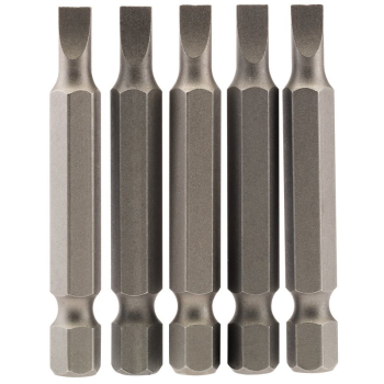 Draper 50PS/5/B Plain Slot Insert Bit, 4.5mm, 1/4 inch  Hex, 50mm Long (Pack of 5) - Code: 64270 - Pack Qty 1